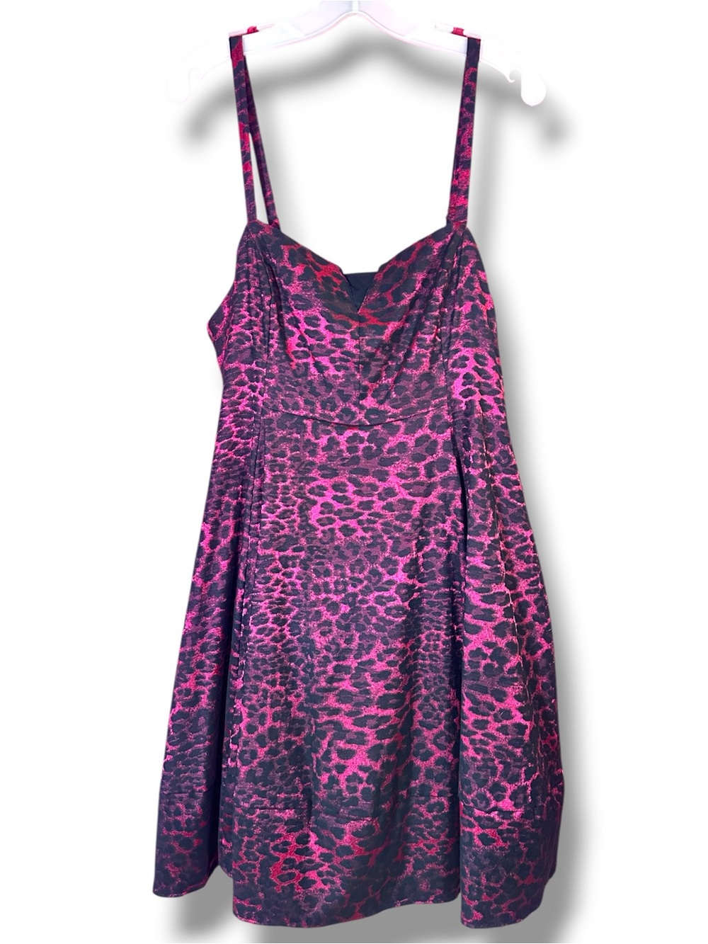 NWT Betsey Johnson x Torrid Leopard Babydoll Dress 16 Pink Black - Picture 3 of 15